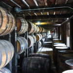 Bourbon Whiskey Barrels in a Rickhouse