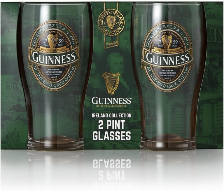 Guinness Stout Beer Glass Green Ireland Collection