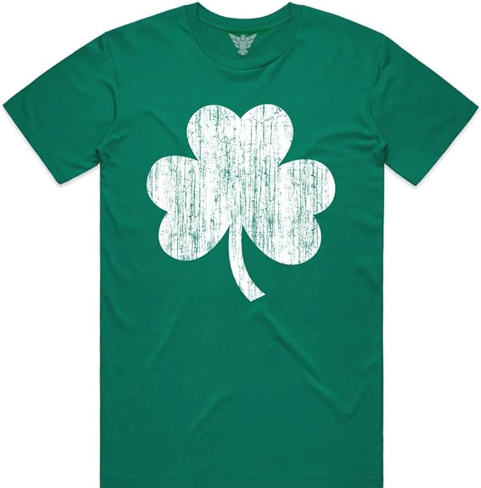 Distressed Shamrock Retro Irish Four Leaf Clover Shirt