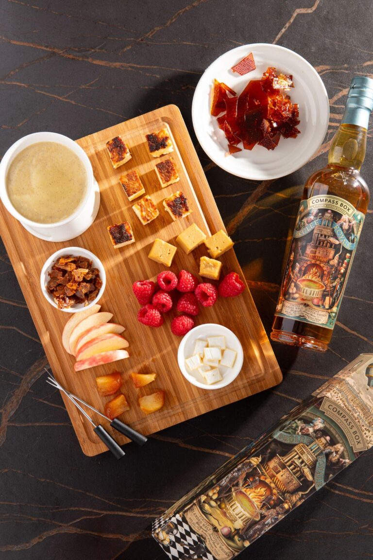 COMPASS BOX SCOTCH WHISKY &CHEF DOMINIQUE ANSEL BLEND TALENTS TO CREATE BRÛLÉE ROYALE FONDUE