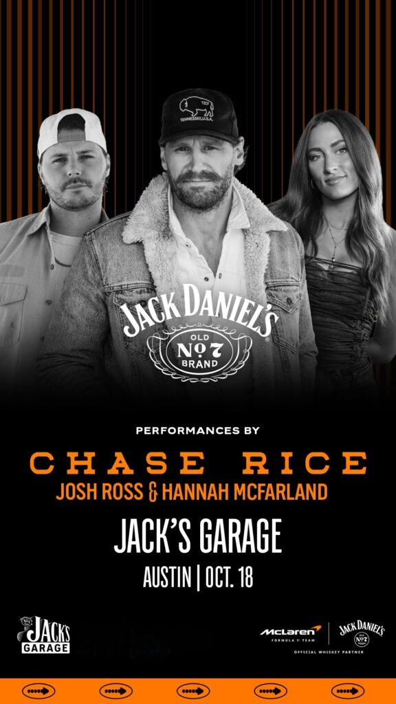 Chase Rice, Josh Ross, Hannah McFarland to Perform at Jack’s Garage for Austin Grand Prix Weekend