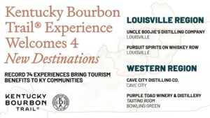 KENTUCKY BOURBON TRAIL® EXPERIENCE WELCOMES FOUR NEW DESTINATIONS
