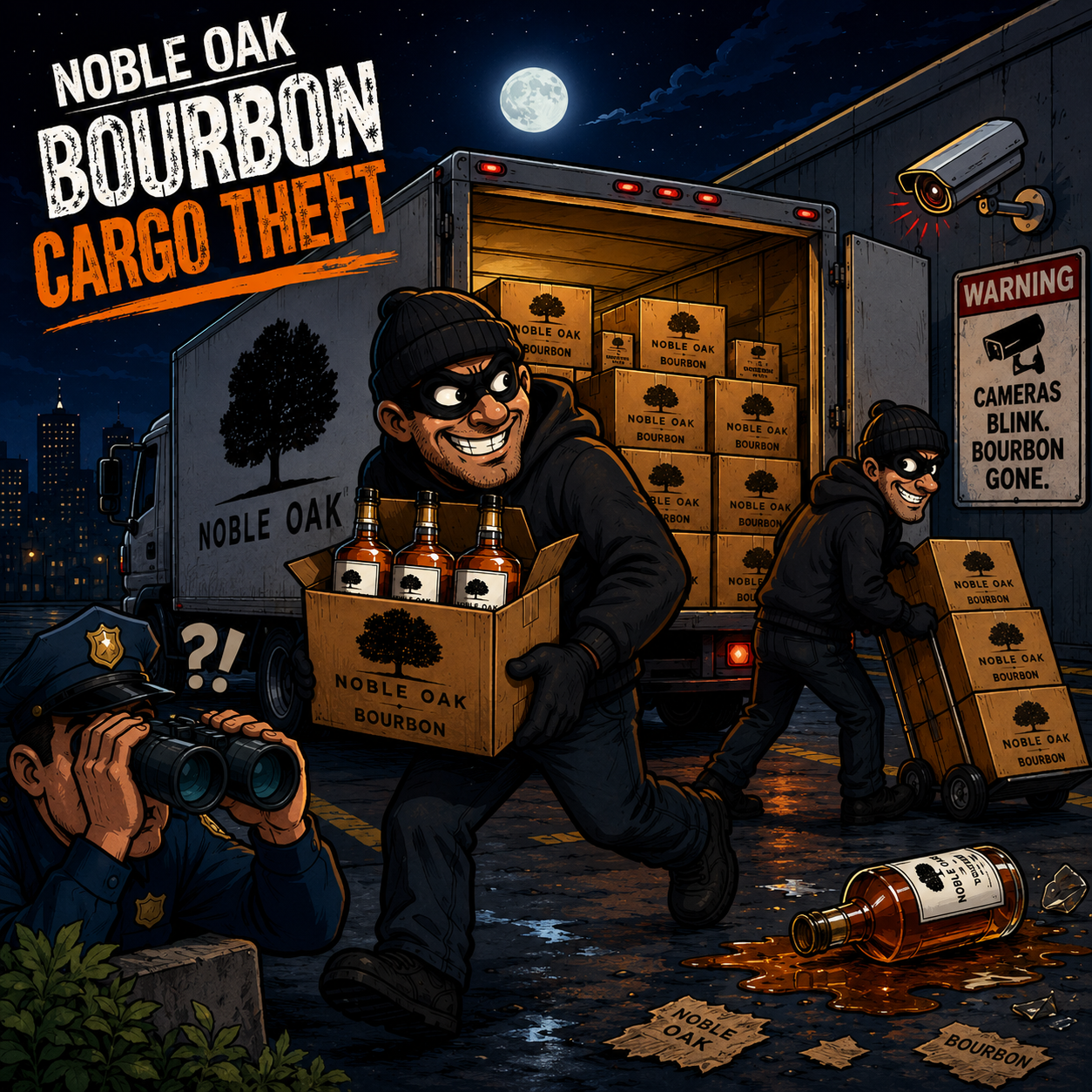 Noble Oak Bourbon cargo theft feature graphic